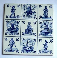 Flisen Kachel Blaudekor Belgium 15,5 x 15,5cm