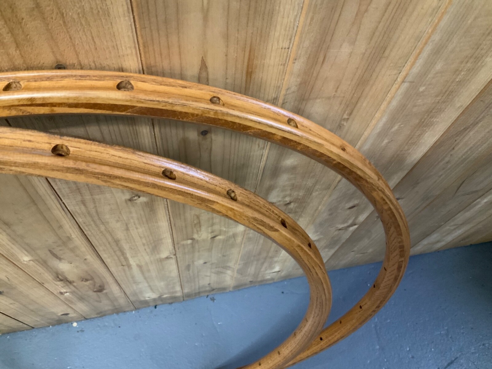 Vintage CB Italia Wood Bicycle Rims 700c Wooden Bike Wheels NOS 36 Hole