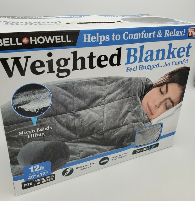 Bell and Howell 12lb Weighted Blanket Twin,Full,and queen comfort/calm