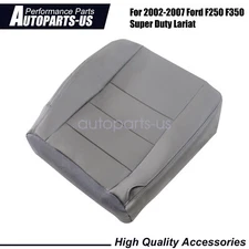 NEW For 02-07 Ford F250 F350 Super Duty Driver Bottom Leather Seat Cover Gray