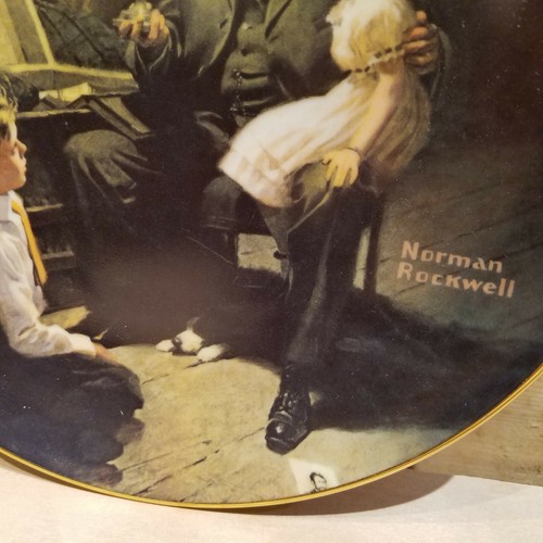 New Norman Rockwell Grandpas Treasure Chest Collector Plate 1983 Swanky Barn - Picture 8 of 12