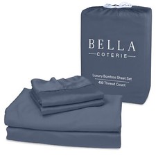 Bella Coterie Luxury King Bamboo Sheet Set Organically Grown Ultra Soft ...