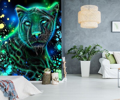 3D Aquarell Leopard C1543 Tapete Wandbild Fototapete Sheena Pike Amy