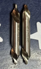 TWO TMX Drill & Countersink Plain Type LH #4 - M42 5-601-025L Cobalt Double End