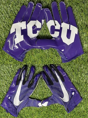 PROMO Nike Vapor Knit FG TCU Football Gloves Mens Large
