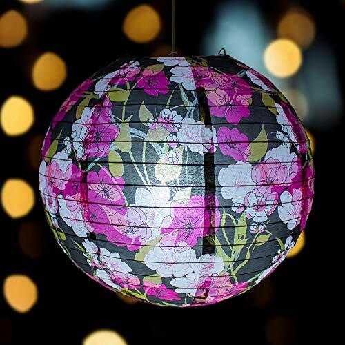 "Linterna de papel premium Quasimoon 14" flor de cerezo de medianoche verano de PaperLa... - Imagen 4 de 5