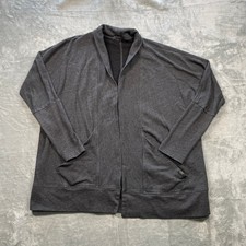 Prana Women Gray Cardigan Sweater Long Sleeve Pockets Size Large
