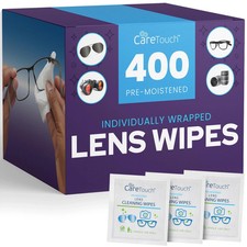 Care Touch Lens Wipes for Eyeglasses- 400 Count 400 Pack of 1 , Blue