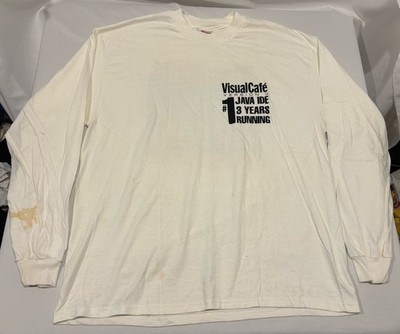 Vintage Visual Cafe Java Y2K Technology Tech Company Engineer Shirt (XL)