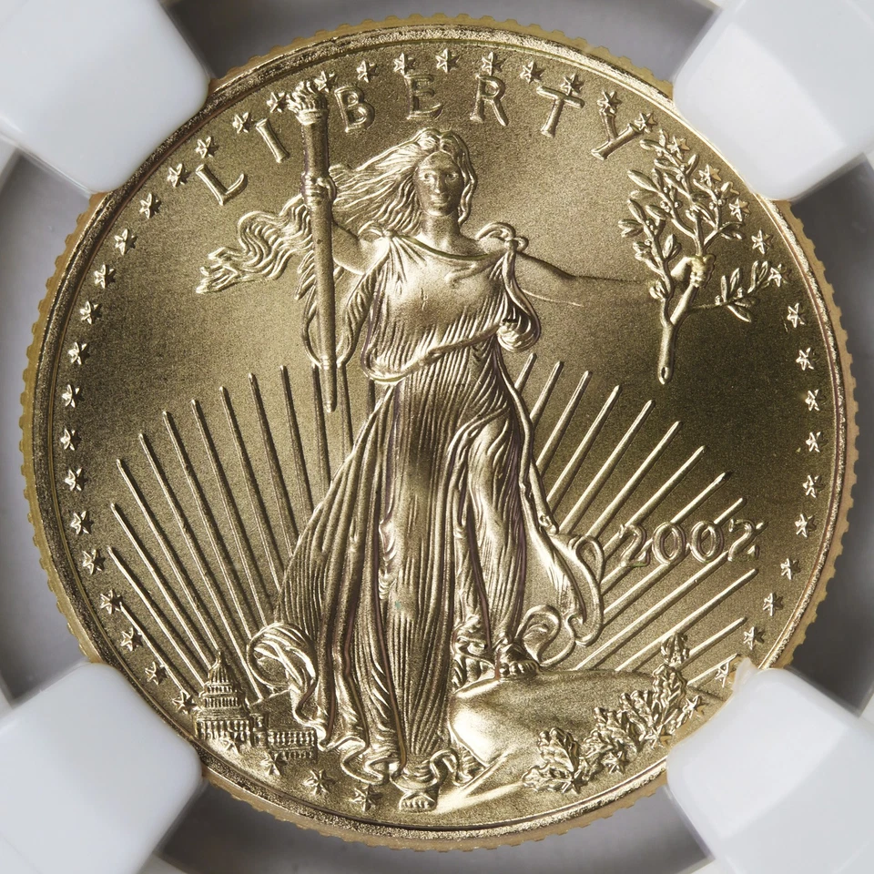 2002 $10 Gold American Eagle NGC MS69 1/4oz - Image 3 of 4