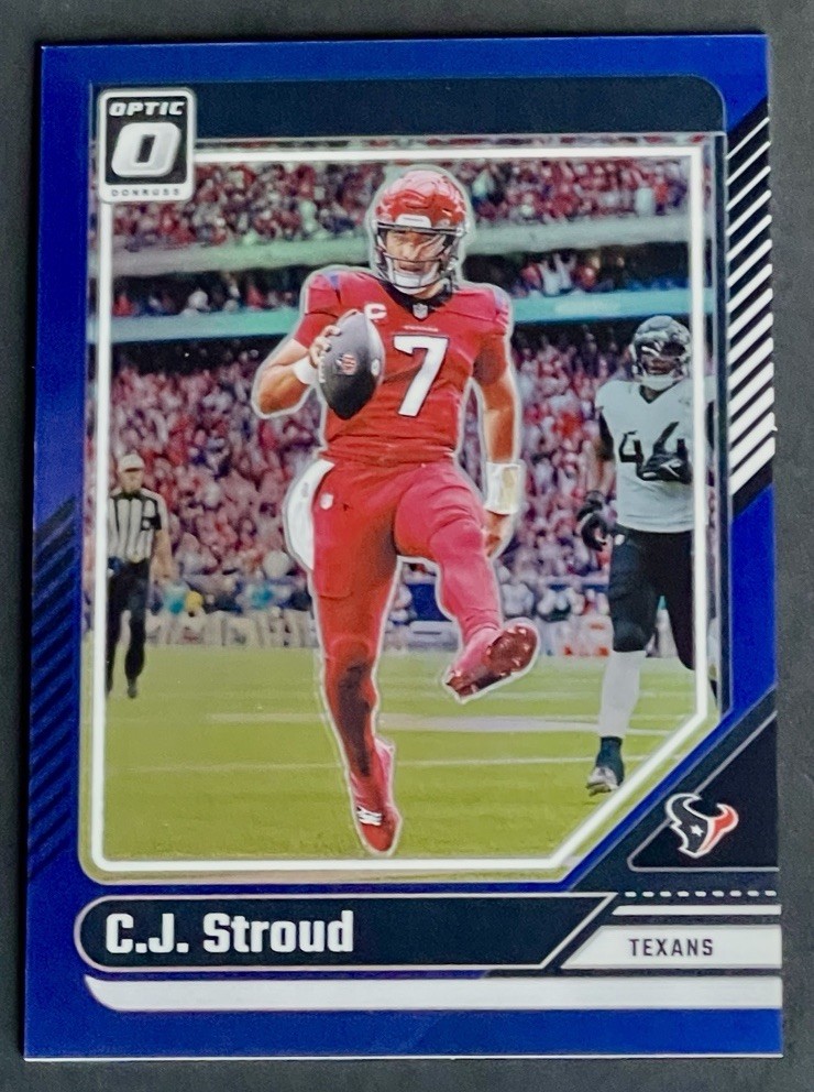 2024 Panini Donruss Optic CJ Stroud /199 Blue Prizm #76 Texans