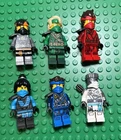 LEGO Ninjago Minifigures Lloyd, Jay, Kai, Cole, Zane, Nya, The Island