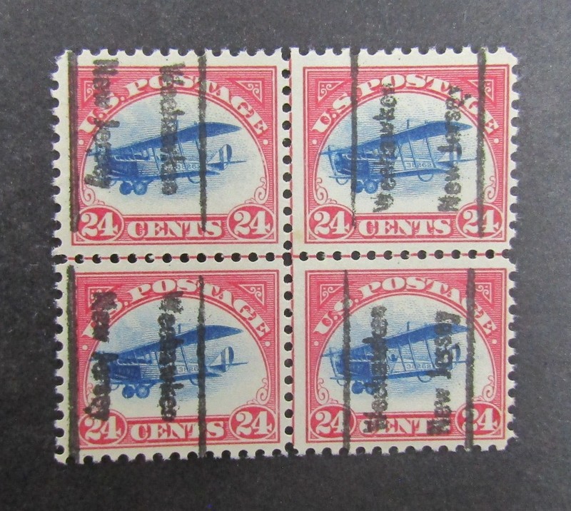 nystamps US Air Mail Stamp Used Paid $300 Rare Center Line Block        L10x1390