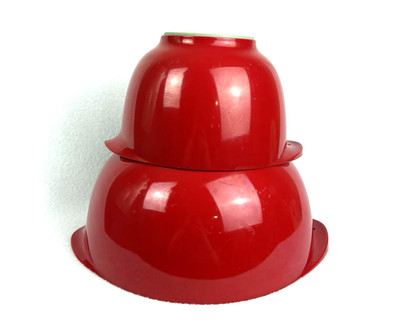 Set 2 Rosti Mepal Red Melamine Mixing Bowls 2 & 5 Liter Victoria Bowls