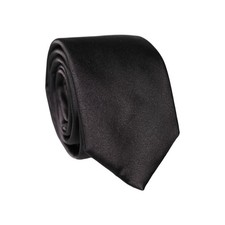 Corbata DOLCE & GABBANA Negra Seda Sólida Satén Ancha Ajustable Hombres 170usd