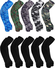 10 Pairs UV Sun Protection Arm Sleeves for Men Women Sport Cooling Tattoo Cover