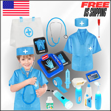 Doctor Kit for Kids, Medical Play Set W Bag Dress Up Costume, Pretend Play
