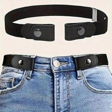 Invisible Elastic Belt No Buckle Adjustable Stretch Waist Belt for Jeans Pants