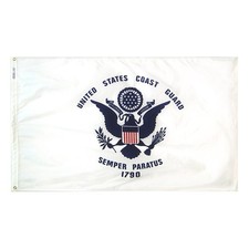 ANNIN NYL-GLO US Coast Guard 3 FT X 5 FT FLAG Made In USA