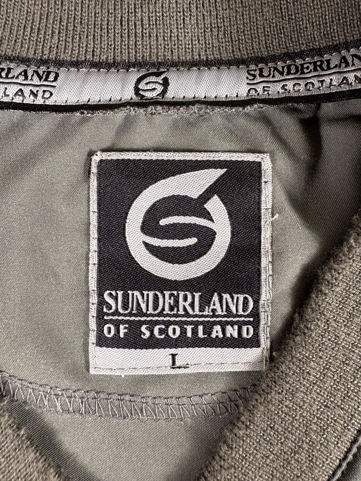 Sunderland Of Scotland Pullover Mens Large Gray Windbreaker Golf Jacket USA Poly image 6