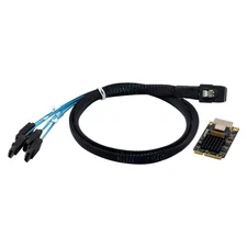 Mini PCIe 88SE9215 SAS to SATA 6Gbps Storage Expansion Card Adapter Controller
