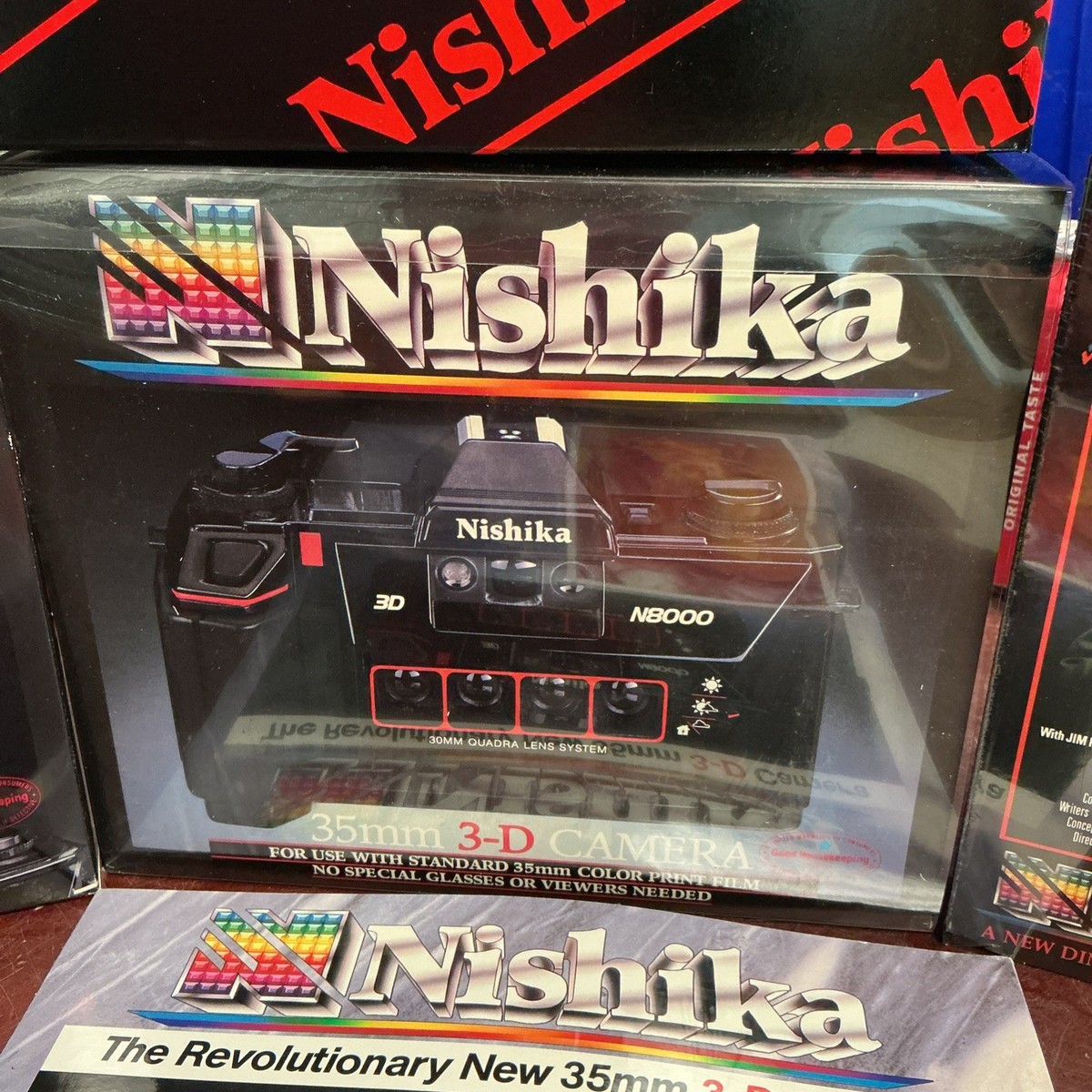 Nishika N8000 35mm Quadrascopic Stereo 3D Lenticular Camera for