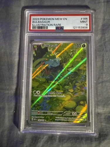 Pokémon TCG Bulbasaur Scarlet & Violet-151 166/165 Holo IR - PSA9 Free Shipping