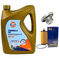 MotoröL Filter Set 5W-40 5 Liter + ÖLablassschraube FüR Chevrolet Cruze 113 PS