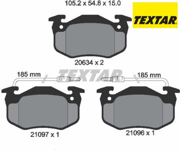Textar 2109601 Bremsbelagsatz FüR Scheibenbremse Bremsbelagsatz-image