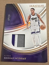 2024-25 Panini Immaculate Keegan Murray Materials GOLD /10 Game-Worn #MAT-KGN