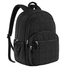 PEAGLOB College Backpack 15.6 Inch Laptop Backpack Quilted Work Backpack for ...
