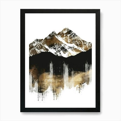 Snowy Mountains Canvas Print Art Pr Framed Wall Art Poster Canvas Print Picture