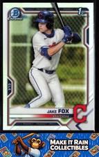Jake Fox 1st 2021 Bowman Draft Chrome Refractor #BDC-102 Cleveland Indians