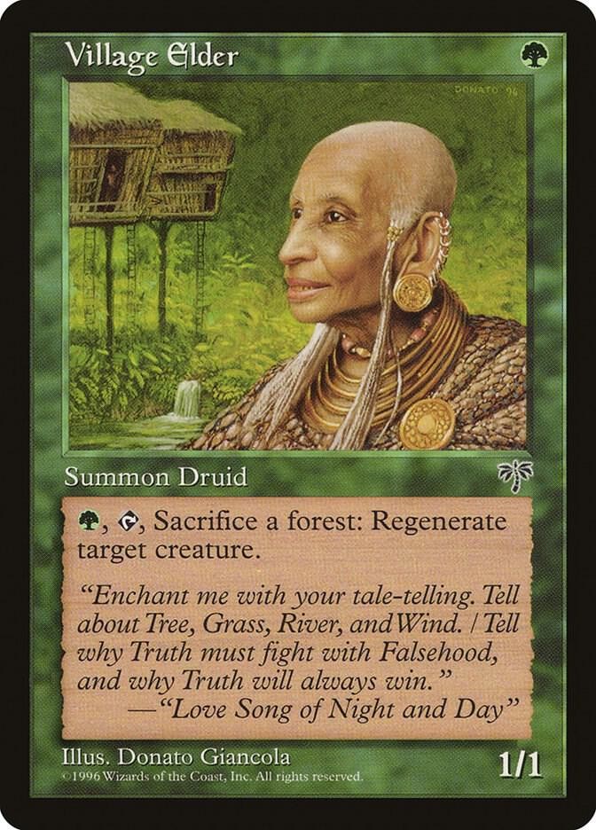 Village Elder Common Mirage Magic: The Gathering Lightly Played