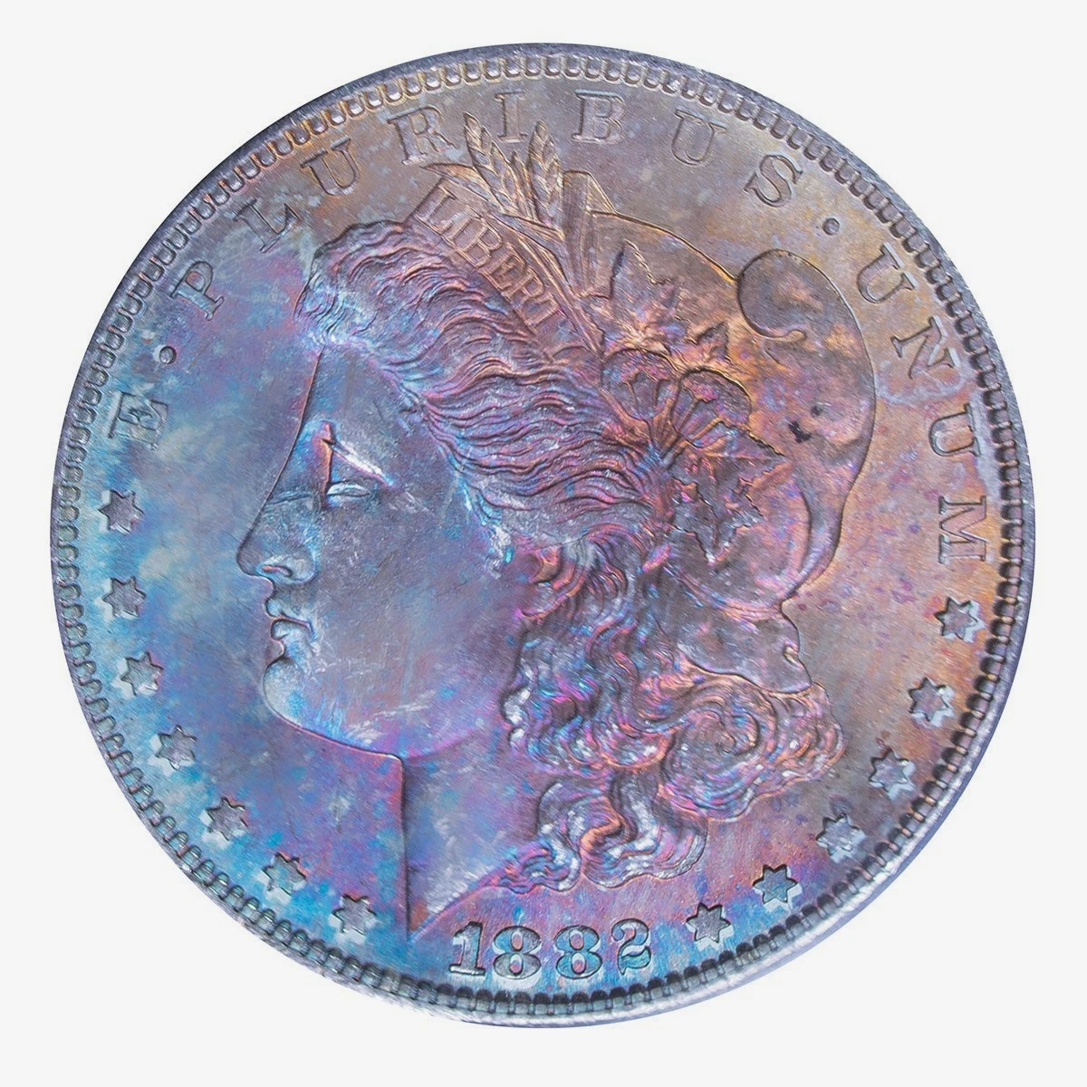 Uncirculated MS 63 Graded 1882 Year Morgan US Dollars (1878-1921