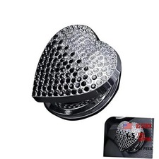 Bling Push Start Button Cover, Crystal Rhinestone Engine Start black-white