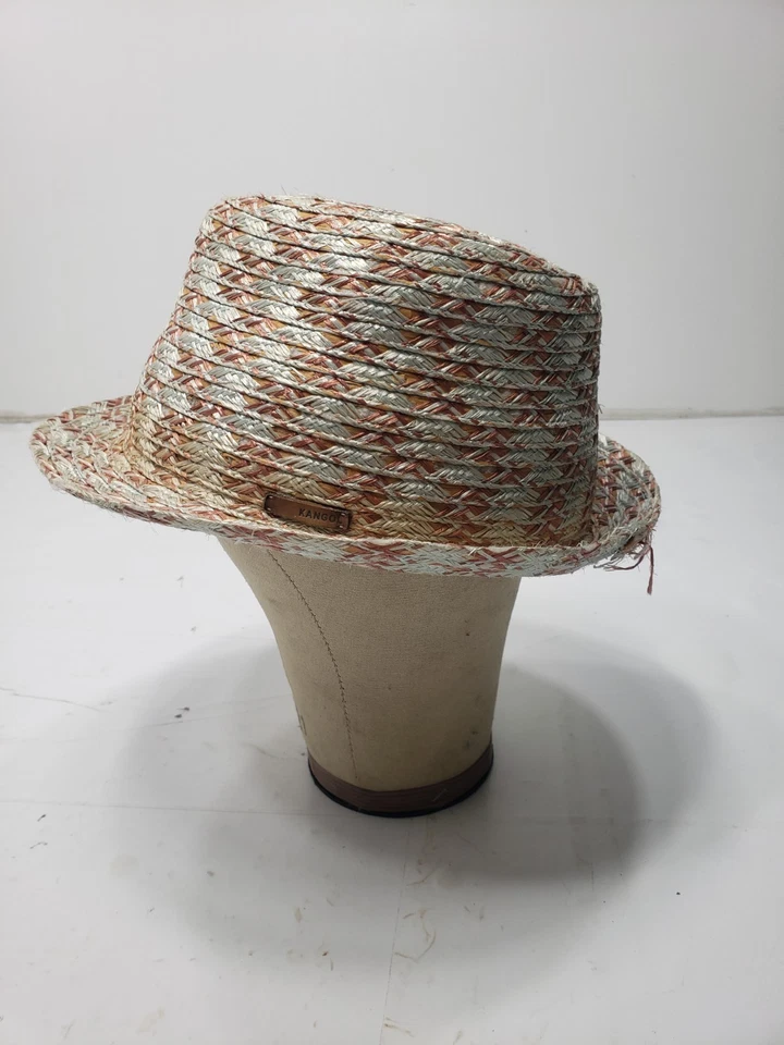 Kangol 9503BC Azul Baobab Trenzado Paja Trilby Fedora Talla Grande Hecho en China Foto 4 de 4
