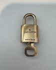 Louis Vuitton Brass Padlock & Key Set, LV Logo, Made in France — photo 2