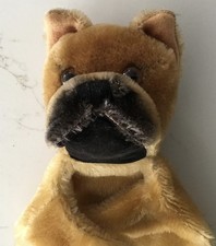 Sweet STEIFF Mohair Dog Bulldog Hand Puppet