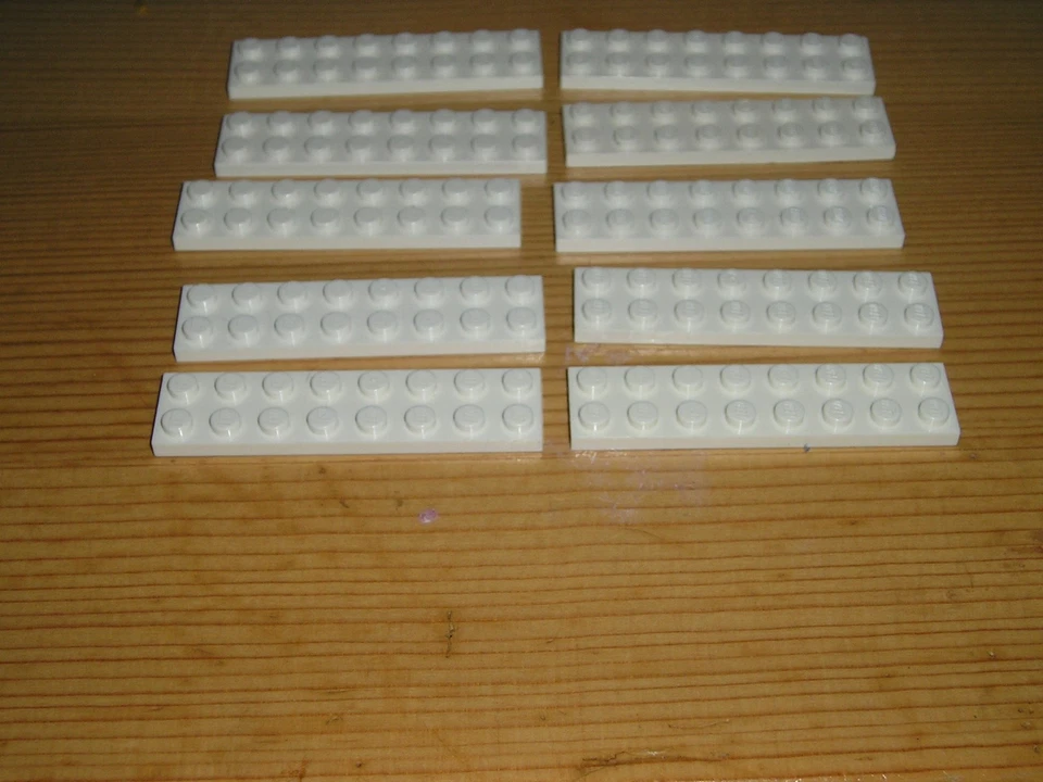 Lego 10 x Platte dünn Grundplatte Basic 2x6 3795 weiß ( J 2 ) - Bild 2 von 2