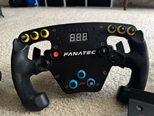 Fanatec Racing Wheel Bundle w/ Wheel Base, Pedals, Clamp, Power Supply- set