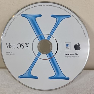 Original Apple Mac OS X Upgrade Disc Version 10.1 CD Official