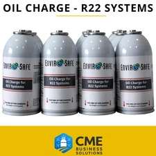 Envirosafe Oil Charge for R22, AC Refrigerant Coolant Support, case of 12 cans