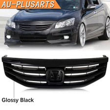Fit Honda Accord Sedan 2011 2012 Front Upper Bumper Grille Grill Gloss Black Fit Honda Accord Sedan 2011 2012 Front Upper Bumper Grille Grill Gloss Black