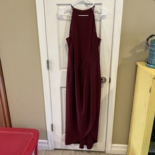 BHLDN Burgundy Bridesmaid/Prom  Dress By Anthropology SIZE 16 EUC 