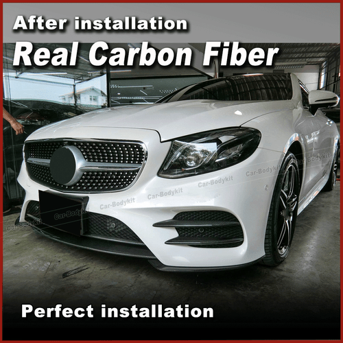 CARBON Front Spoiler Ansatz Schwert Spoilerlippe für Benz C238 E400 E300 Sport - Picture 4 of 11