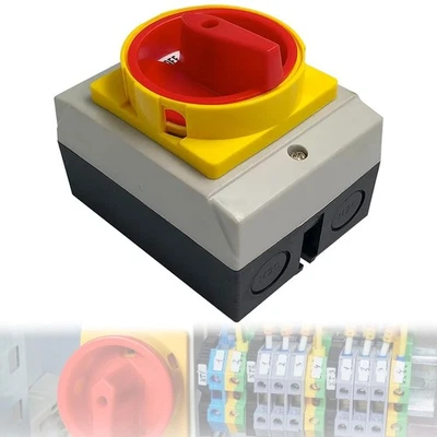 AICHARYNIC Hauptschalter Leistungsschalter 16A 3-Polig, Drehschalter Ausschalter IP65