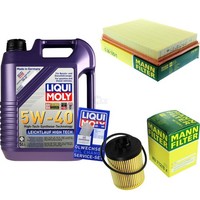 Mann Inspektionspaket 5L Liqui Moly 5W-40 FüR Opel Corsa C 1.2 1.0