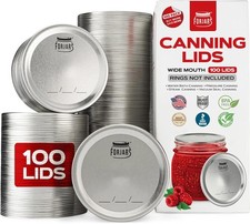Wide Mouth Canning Lids, 100-Pack – Create Airtight Seals on Mason Jars 