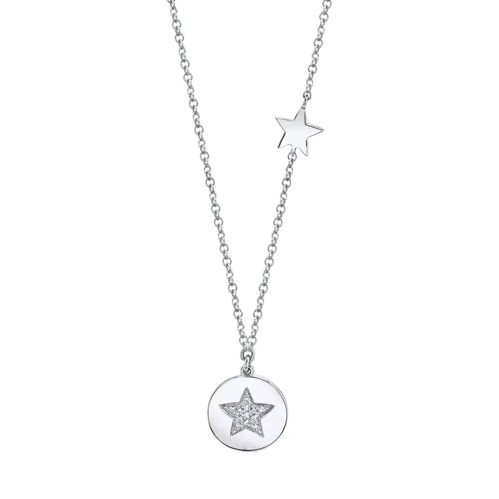 Diamond star 2024 necklace white gold